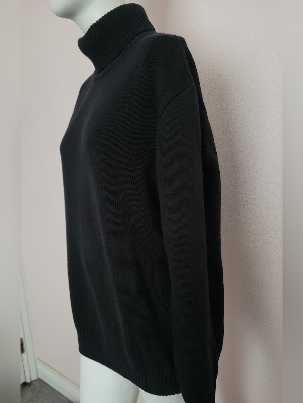 Quince Black 100% Organic Cotton Turtleneck Sweater XL - Picture 6 of 12